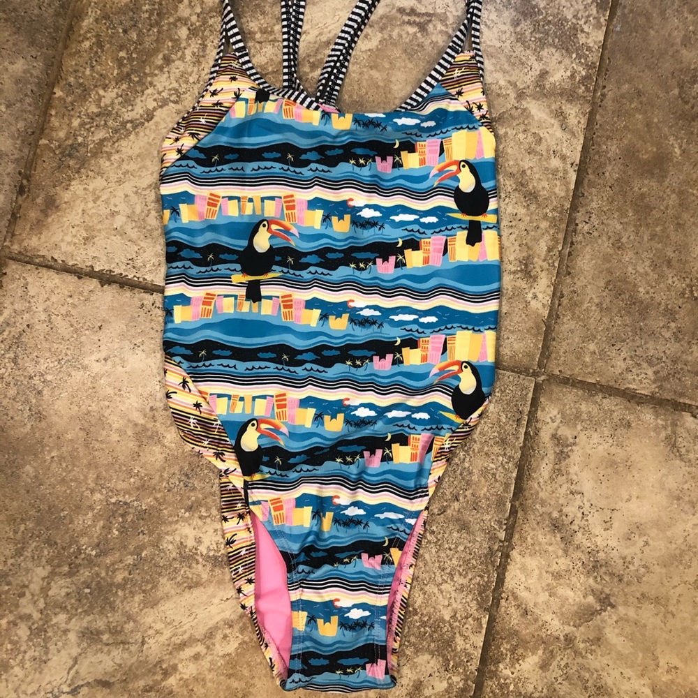 Tropical patterned Uglies swimsuit (38)